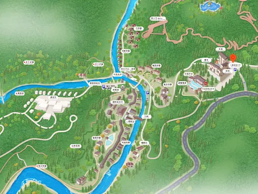 盈江结合景区手绘地图智慧导览和720全景技术，可以让景区更加“动”起来，为游客提供更加身临其境的导览体验。